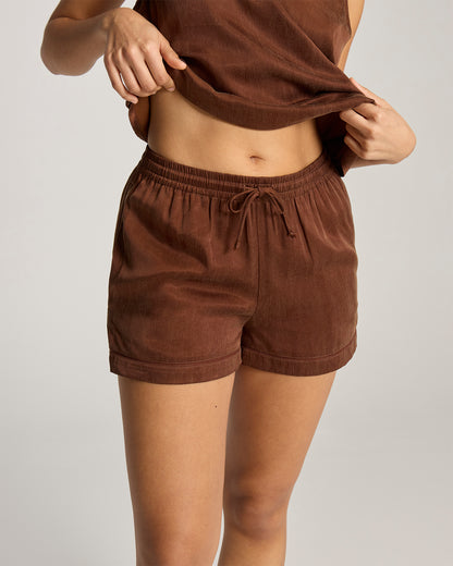 Eco-Luxe Drawstring Boxer - Cocoa