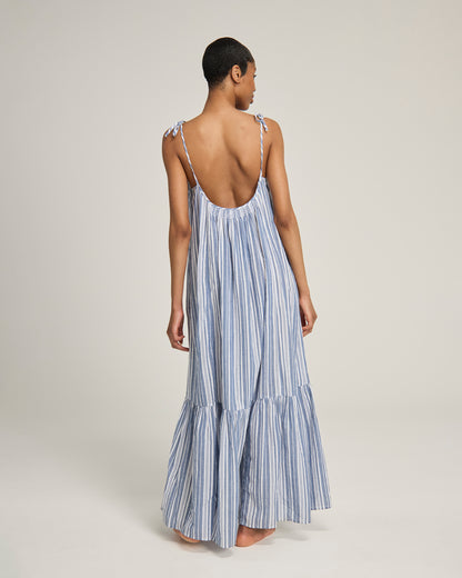 The Trapeze Dress - French Navy Stripe
