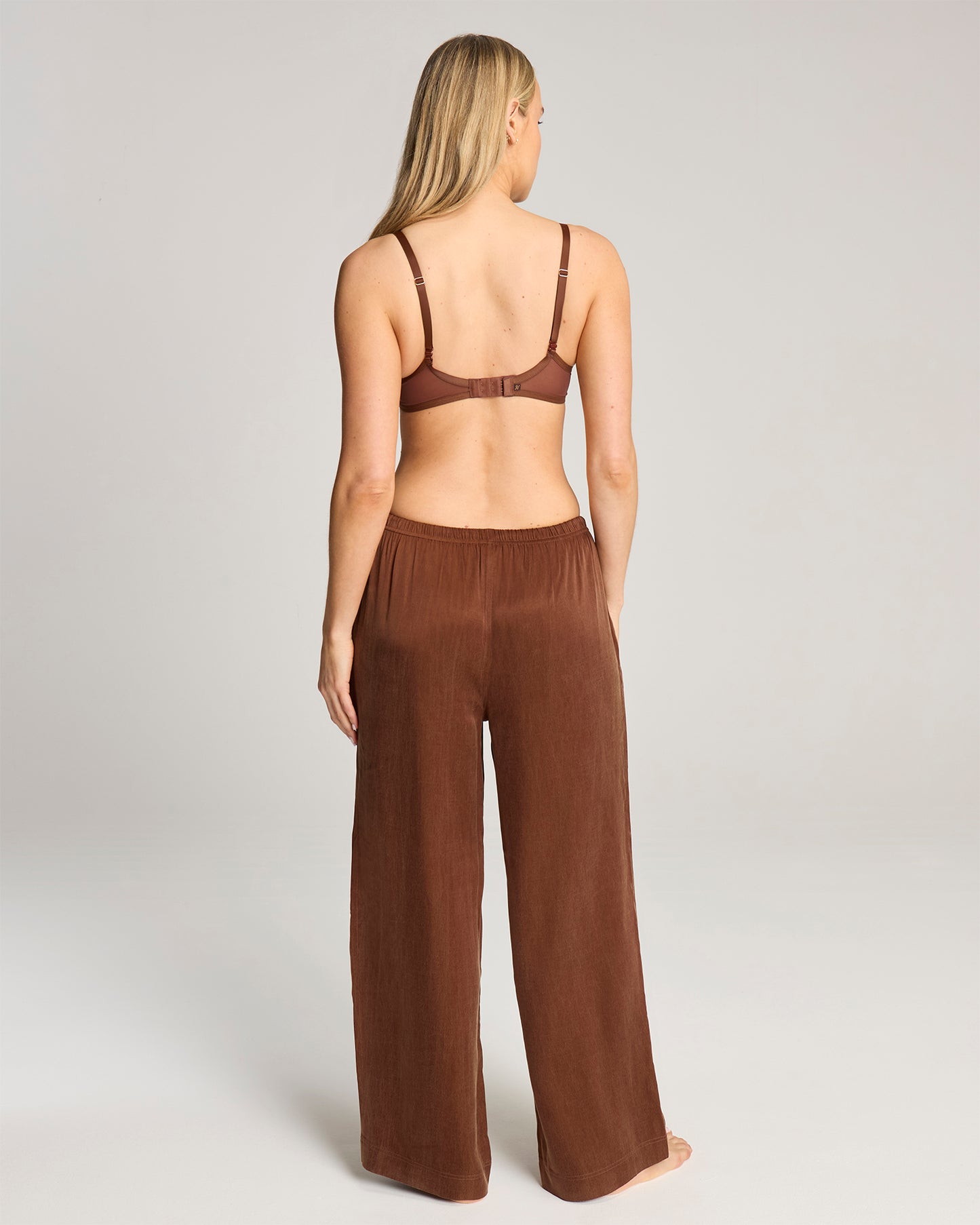 Eco-Luxe Drawstring Trouser - Cocoa