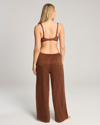 Eco-Luxe Drawstring Trouser - Cocoa