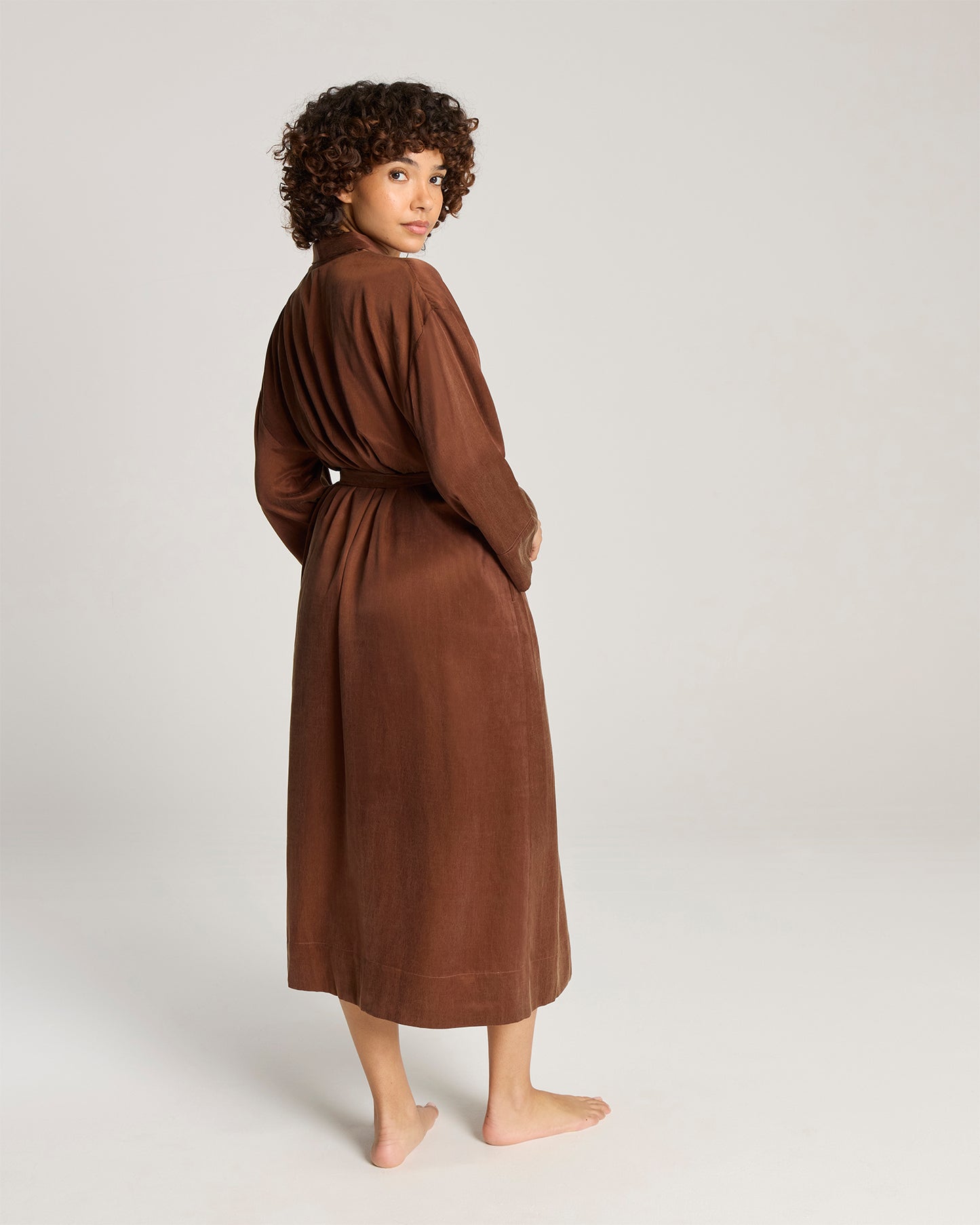 Eco-Luxe Kimono Robe - Cocoa