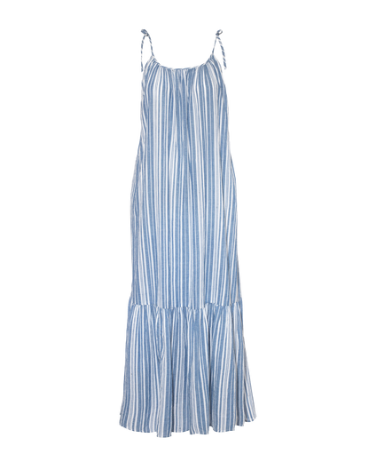 The Trapeze Dress - French Navy Stripe