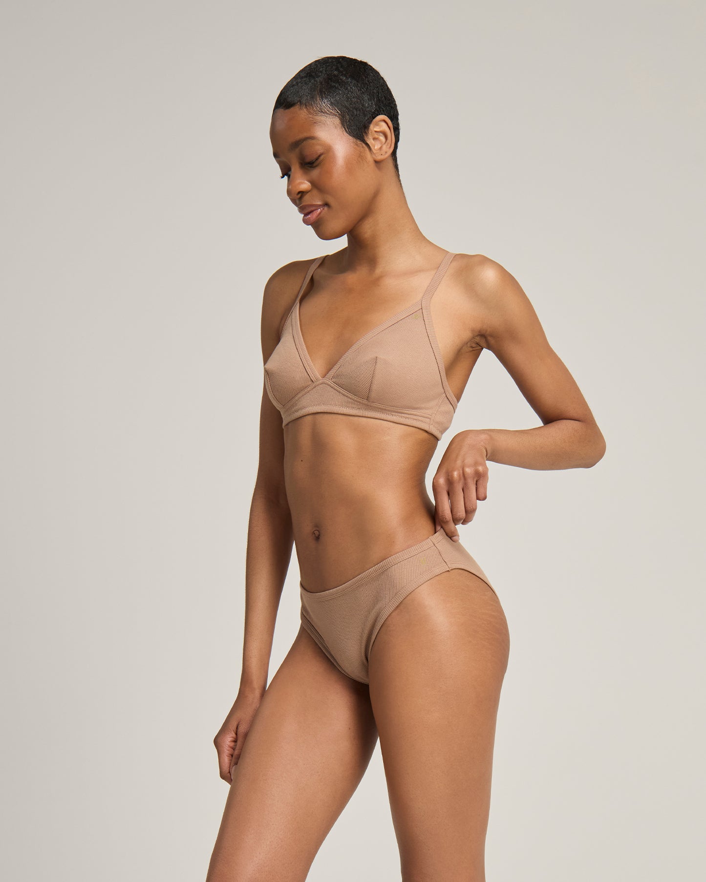 The Organic Cotton Easy Does It Bralette - Mocha