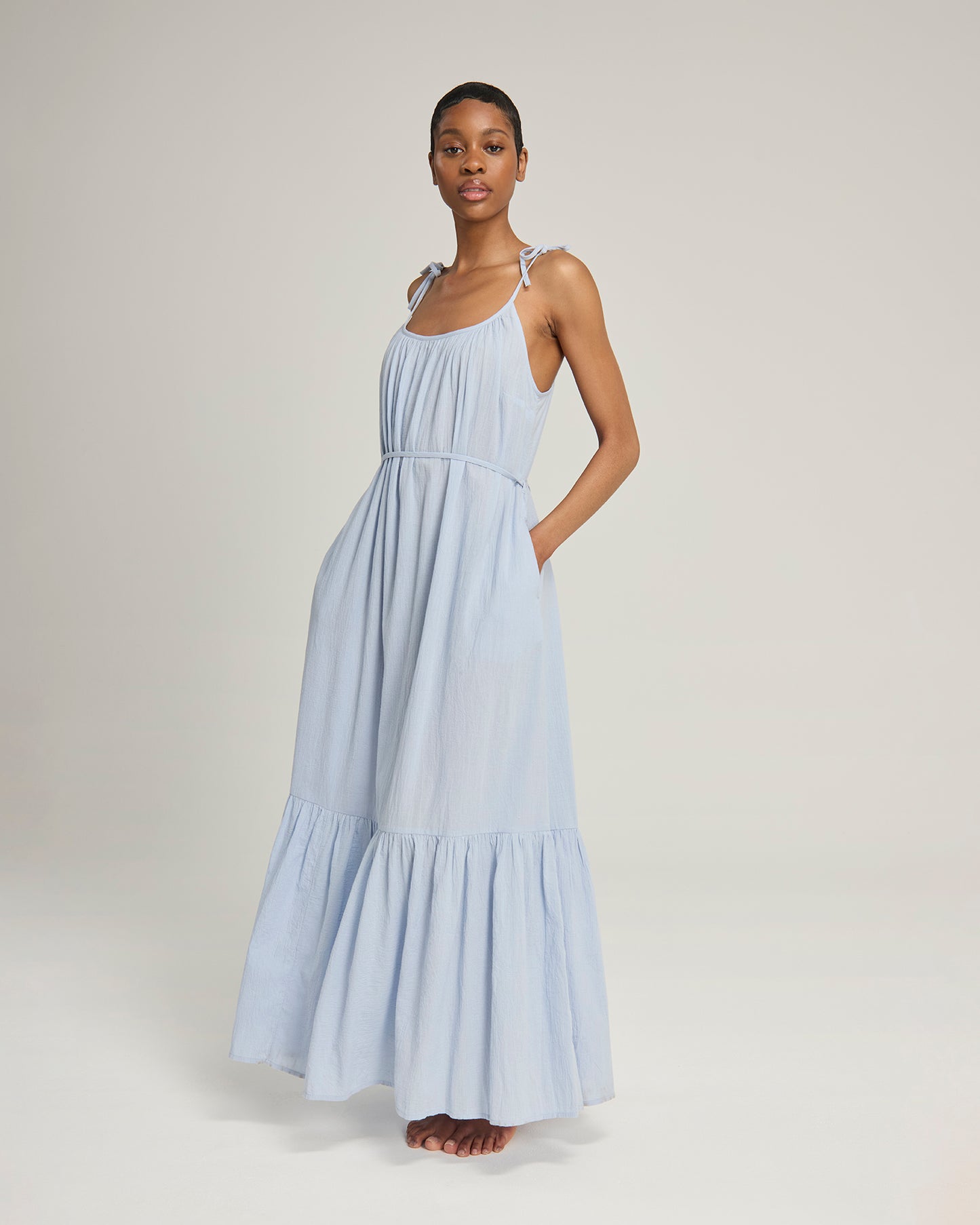 The Trapeze Dress - Sky
