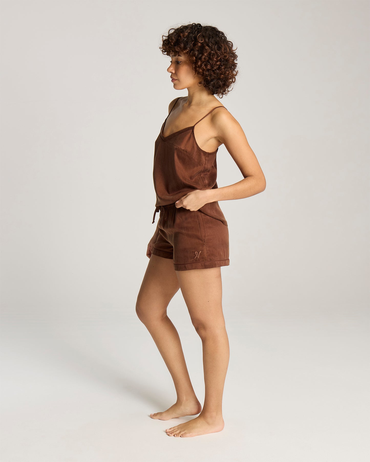 Eco-Luxe Drawstring Boxer - Cocoa