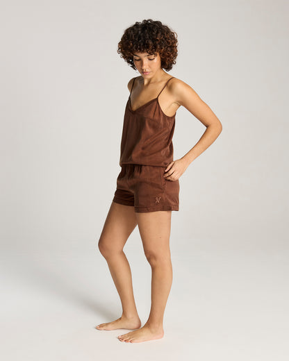 Eco-Luxe Strappy Cami - Cocoa