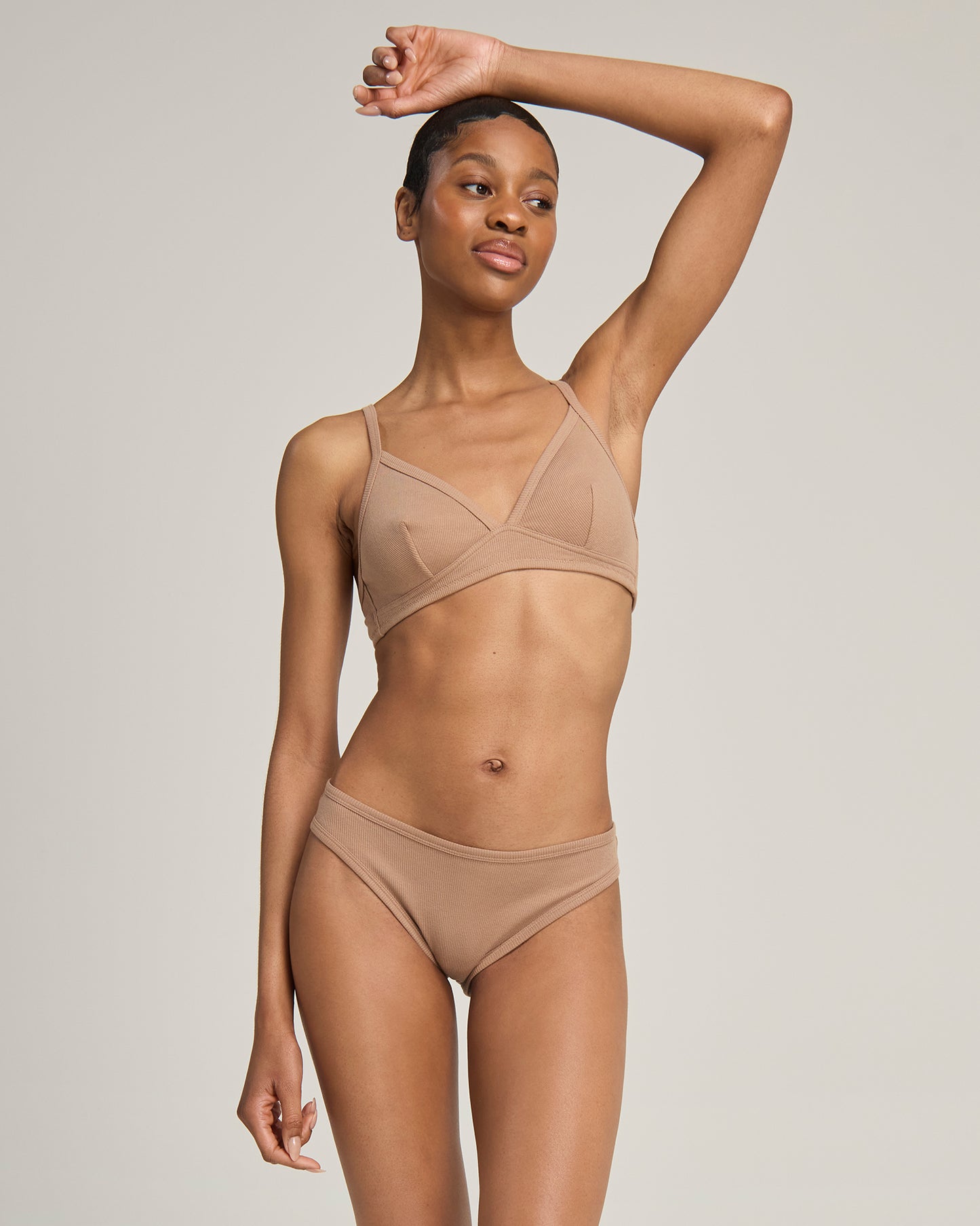 The Organic Cotton Easy Does It Bralette - Mocha