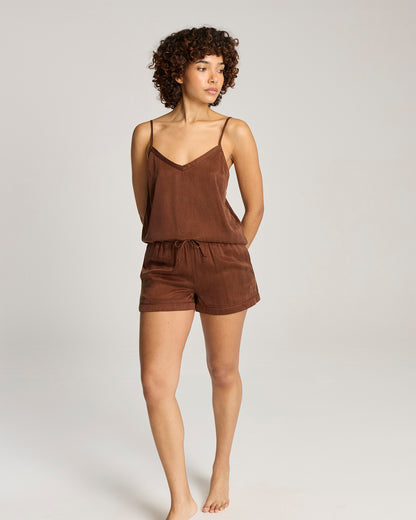 Eco-Luxe Drawstring Boxer - Cocoa