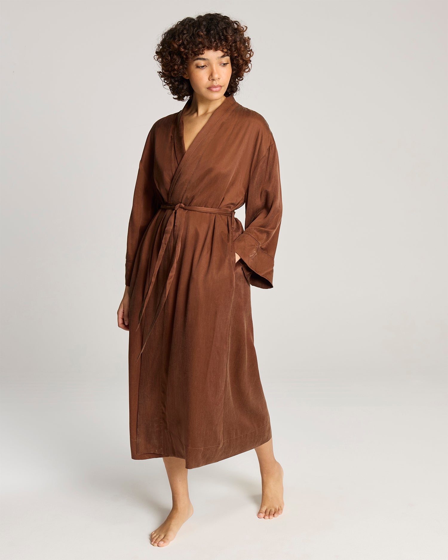 Eco Luxe Kimono Robe Cocoa