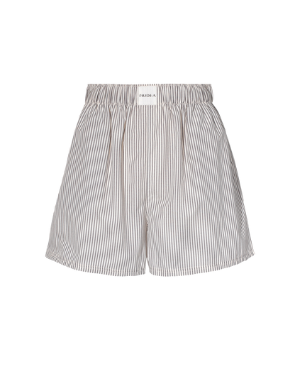 The Short PJ Set - Dove Grey Stripe