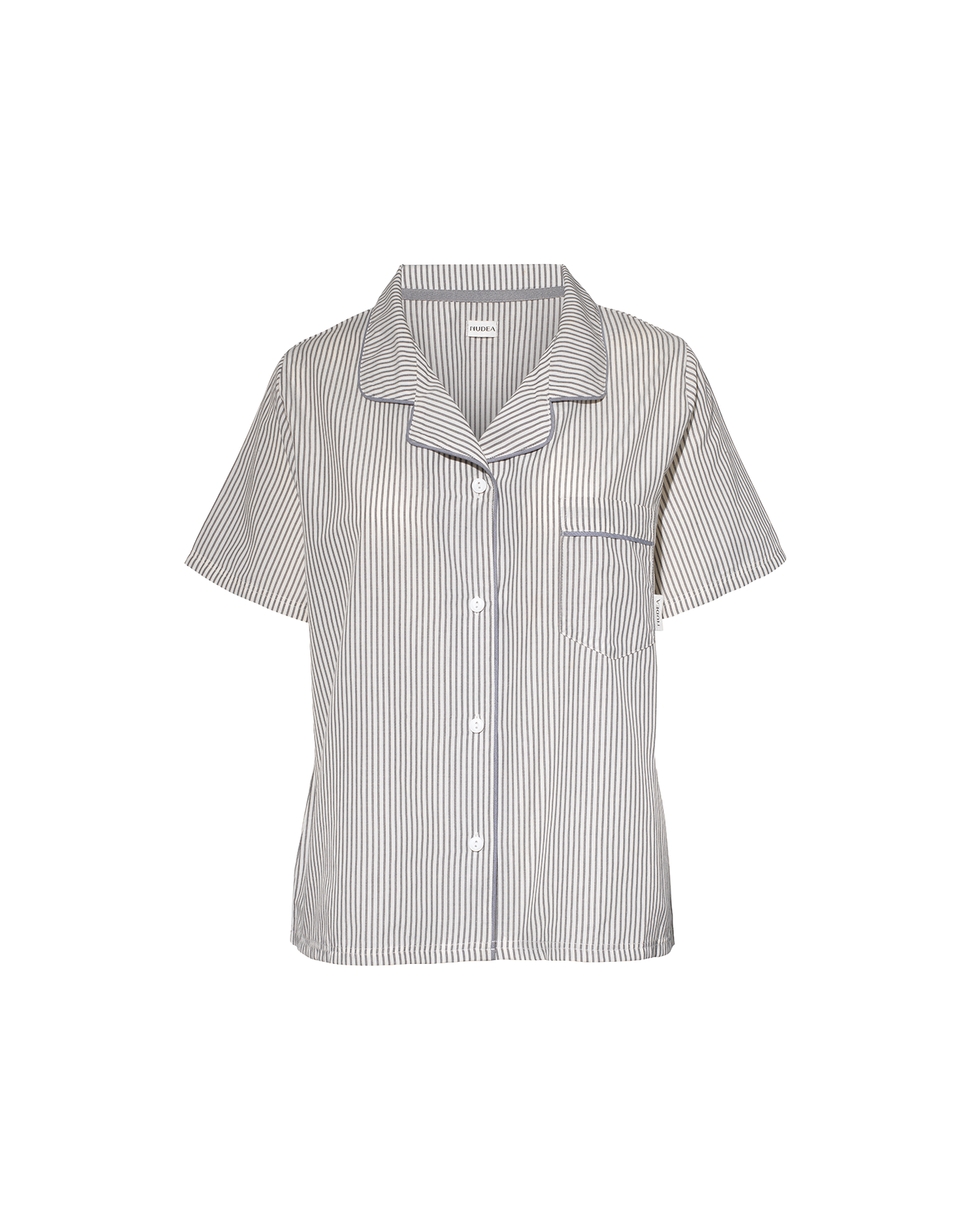 The Short PJ Set - Dove Grey Stripe
