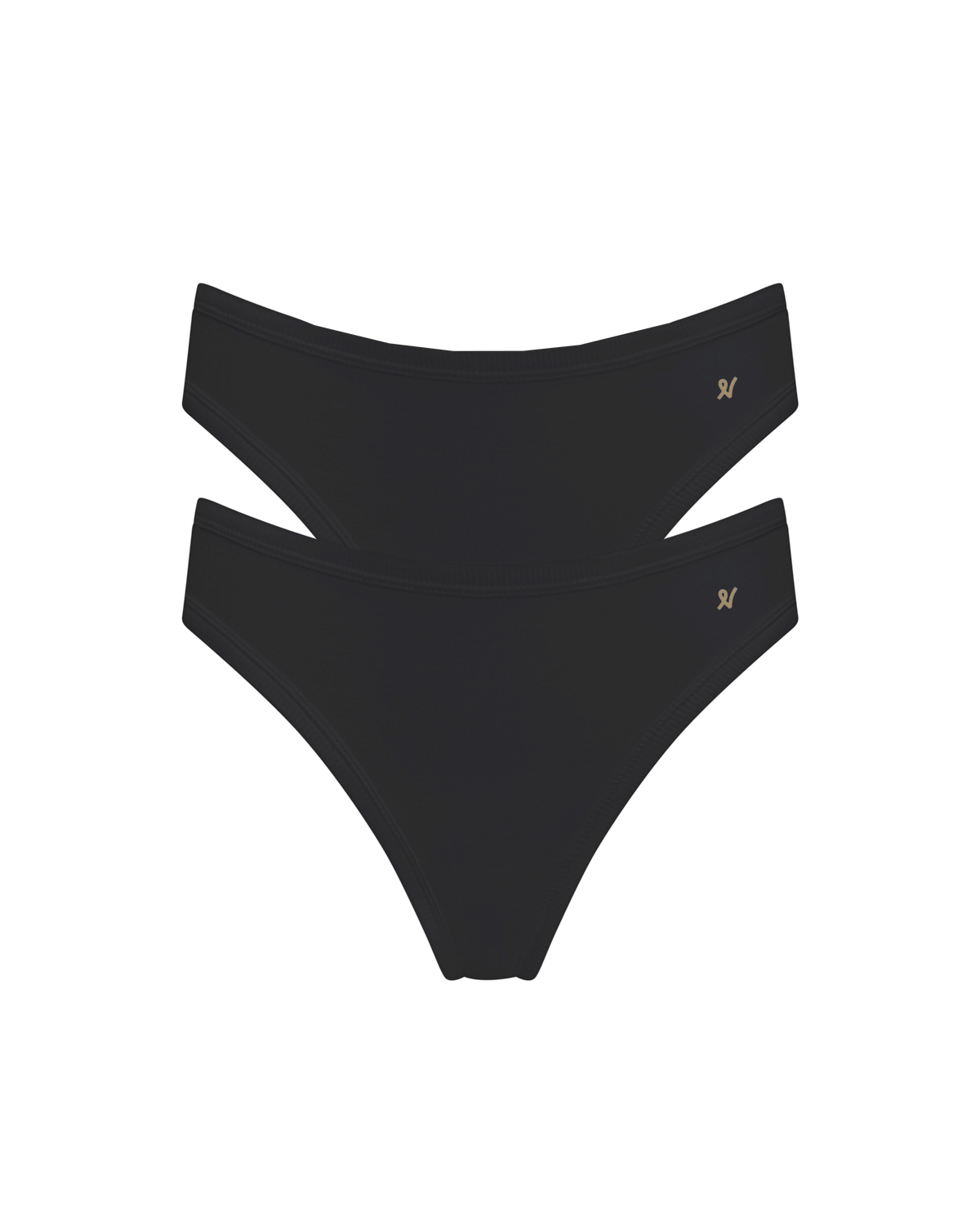 Cotton Mini Brief | Black Mid Low Coverage Brief | Nudea Underwear