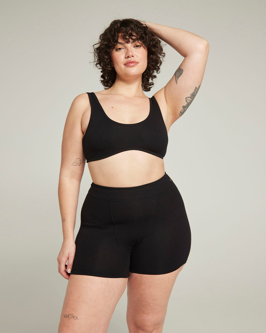 The Organic Cotton Dip Front Bralette 2 Pack - Black & White