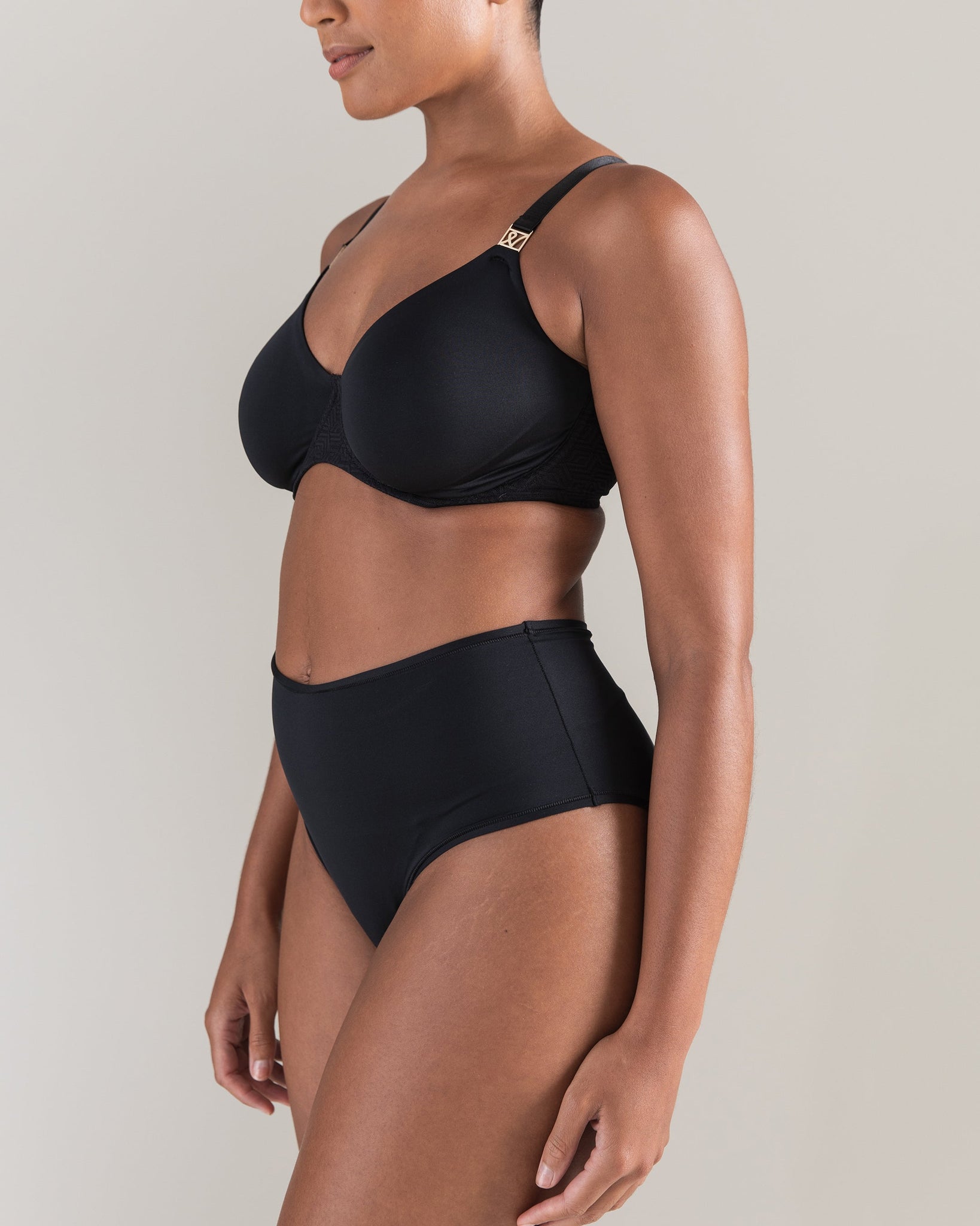 The Stretch High Waisted Brief - Black