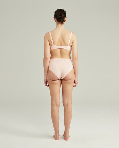 The Stretch High Waisted Brief Bundle 3 Pack - Pink/White/Sage