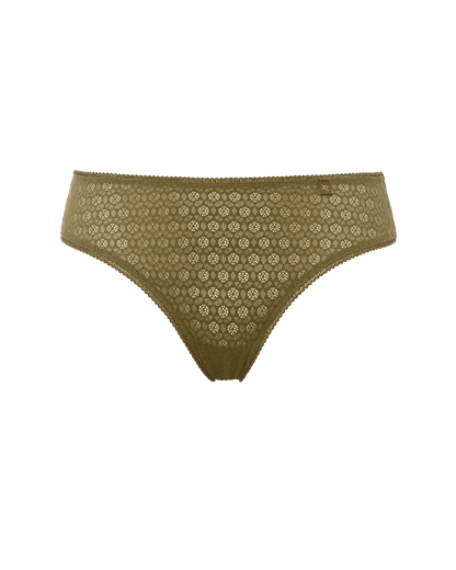 Honeycomb High Leg Brief - Fern
