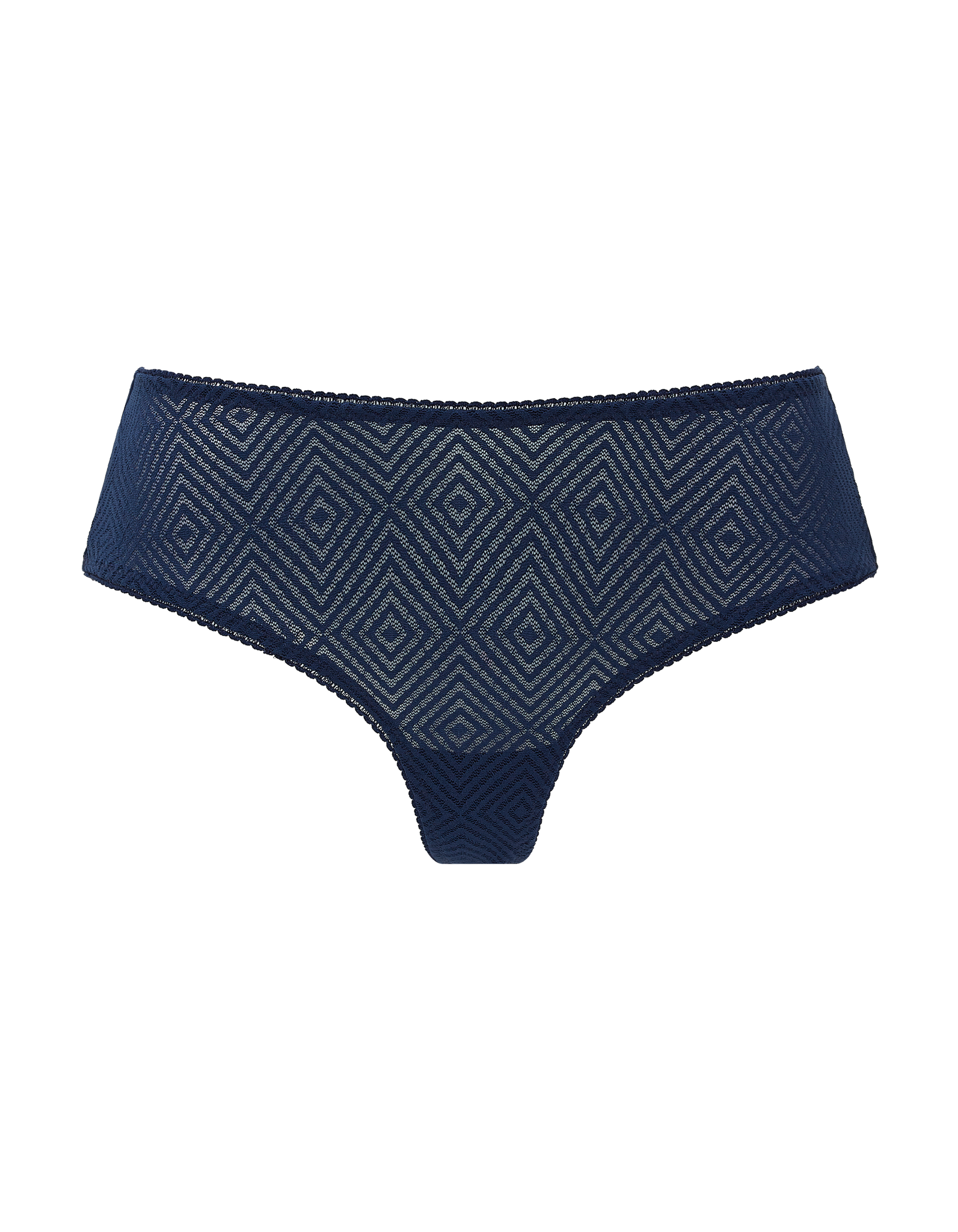 The Sheer Deco Hipster Brief - Navy
