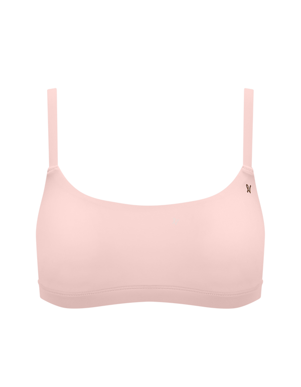 The Stretch Scoop Neck Bralette Bundle 3 Pack - Pink/White/Sage