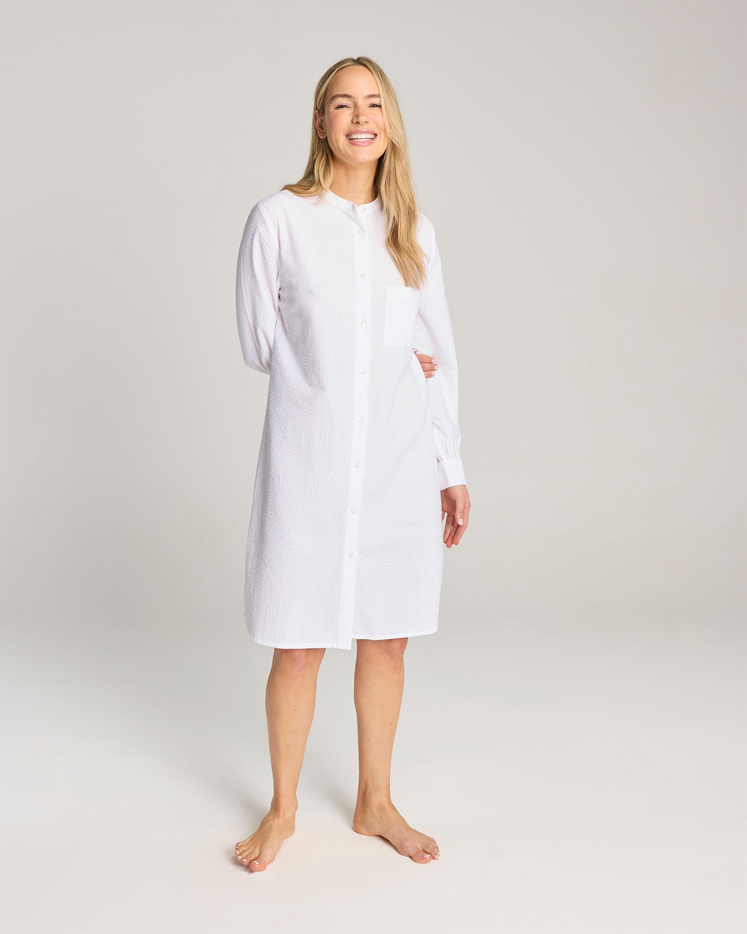 Seersucker Shirt Dress