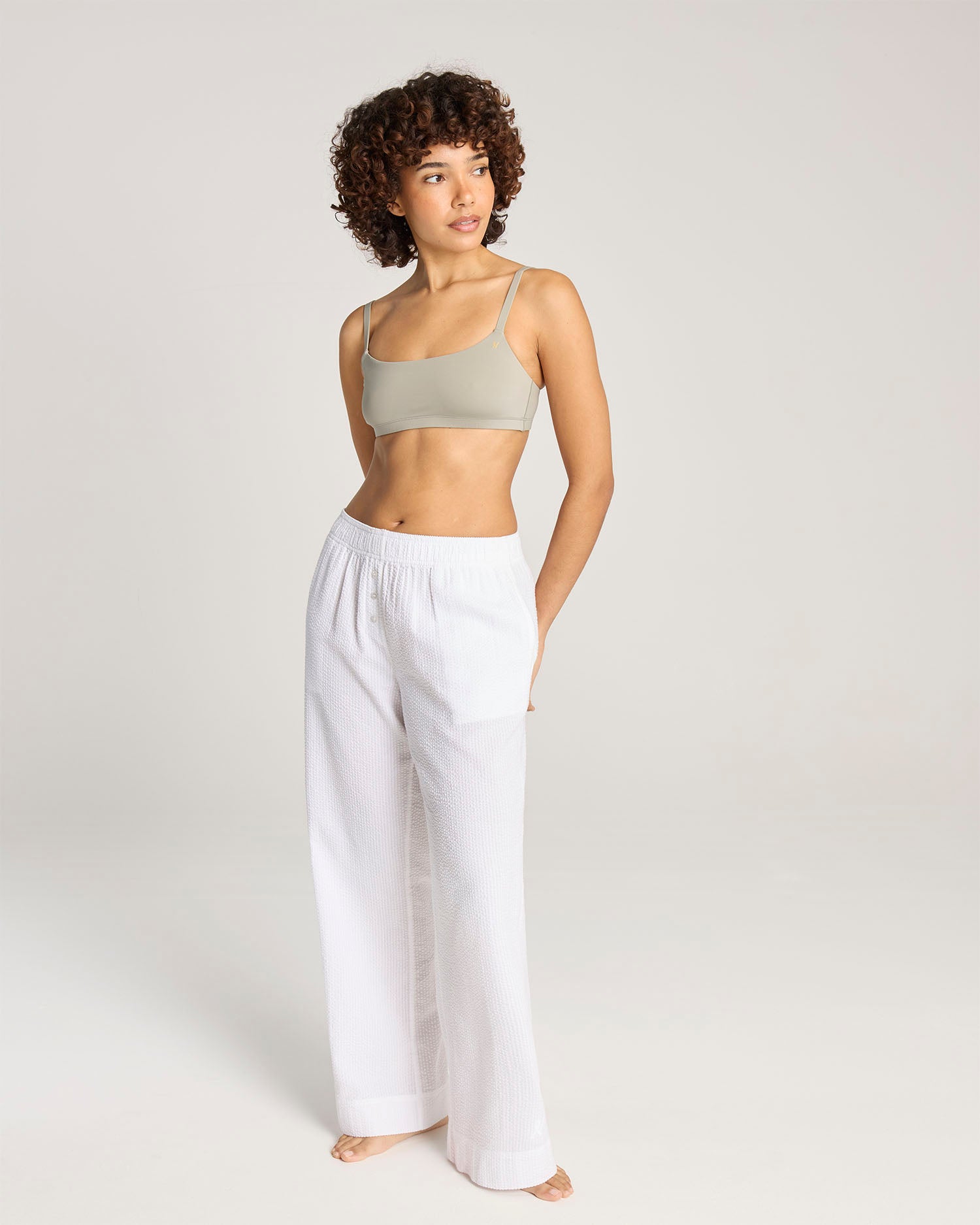 Seersucker Button Trouser