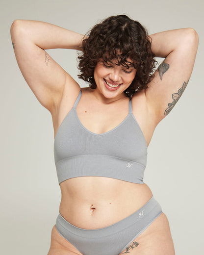 The TENCEL™ Seamless Bralette - Storm Grey