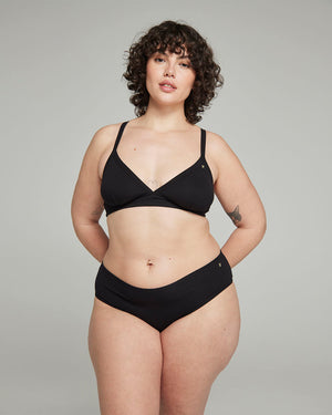 The Organic Cotton Easy Does It Bralette - Black