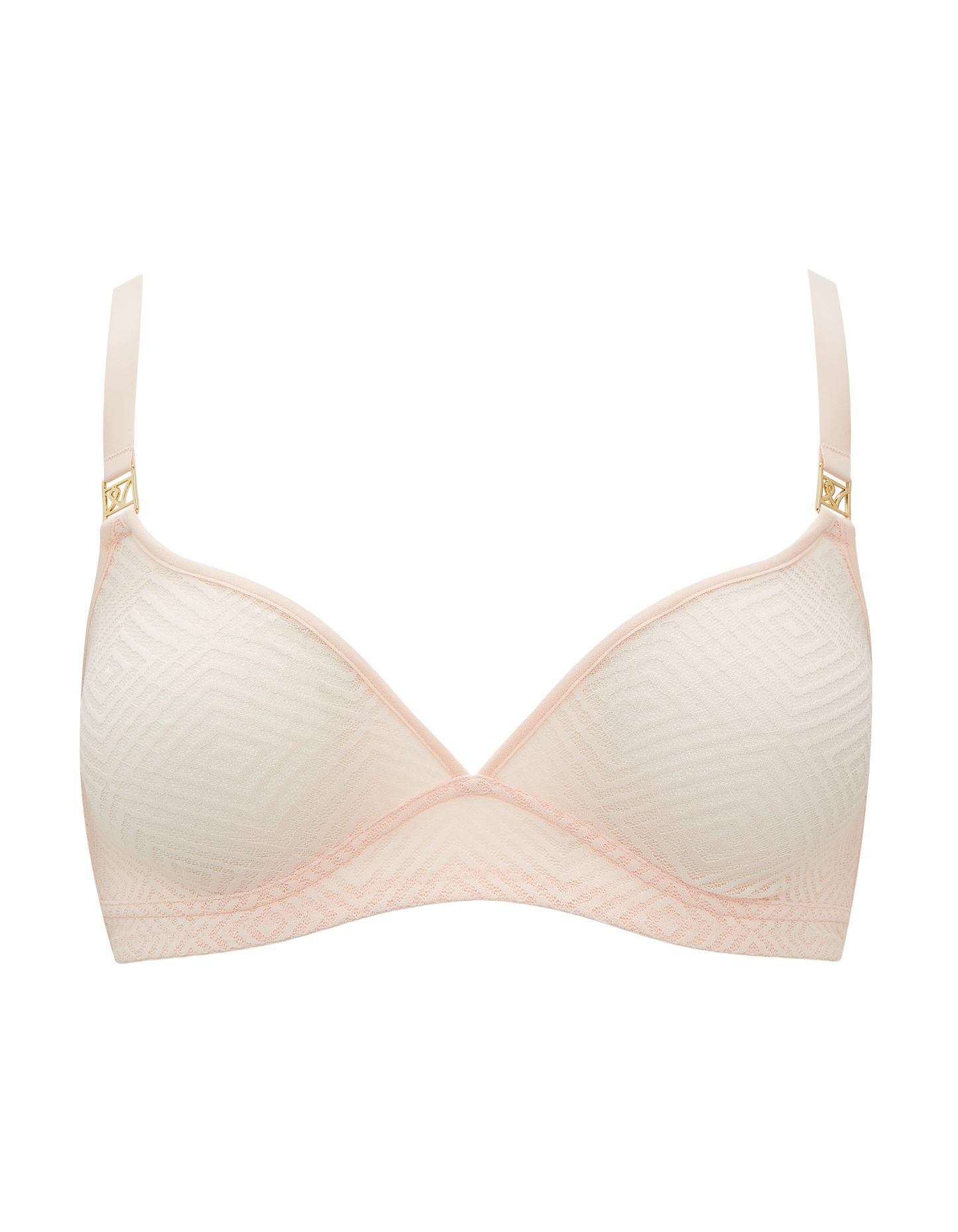 The Sheer Deco Easy Does It Bralette - Blush Pink