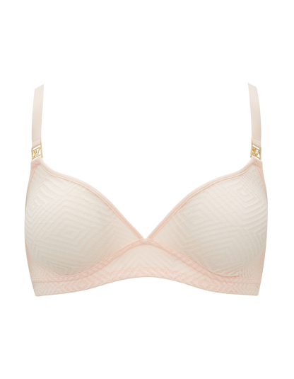 The Sheer Deco Easy Does It Bralette - Blush Pink