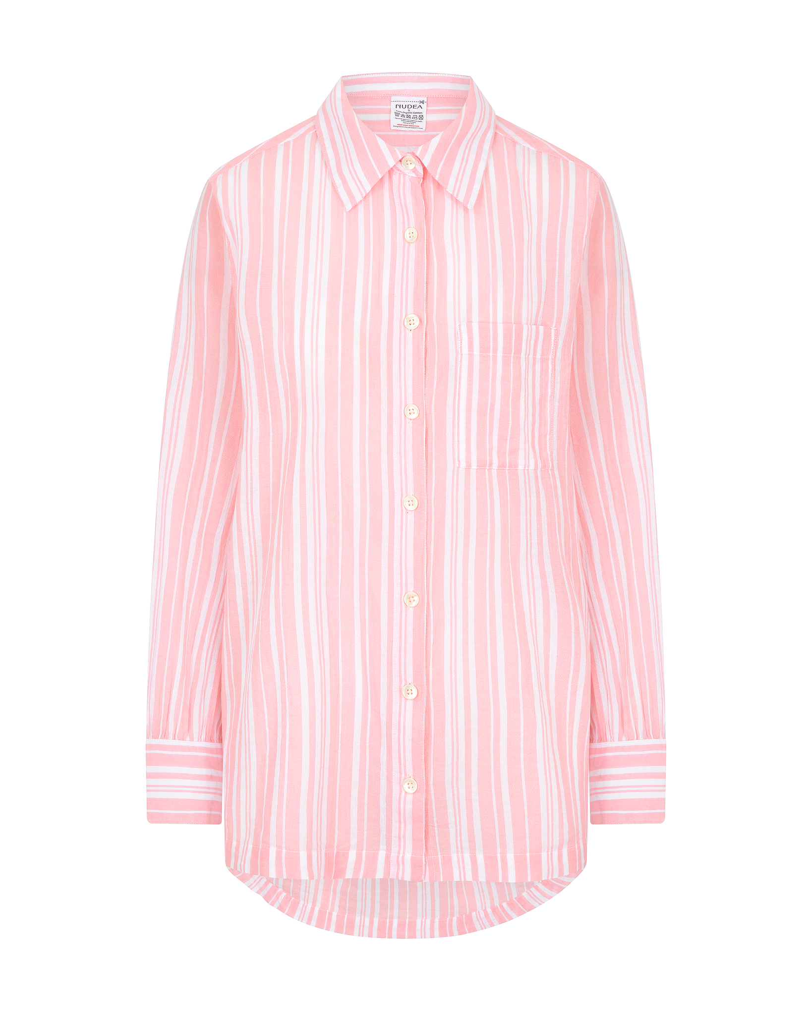 The Midi Shirt - Fondant Pink Stripe