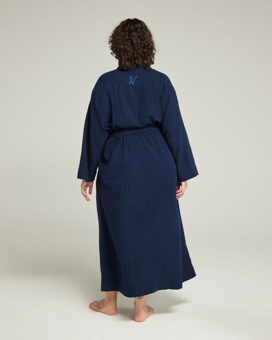 The Classic Belted Robe  - Navy