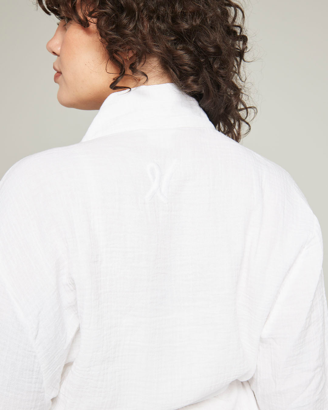 The Classic Belted Robe  - Cotton White