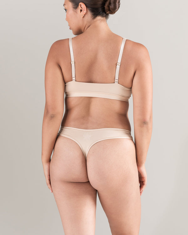The Stretch Dipped Thong - Bare 01
