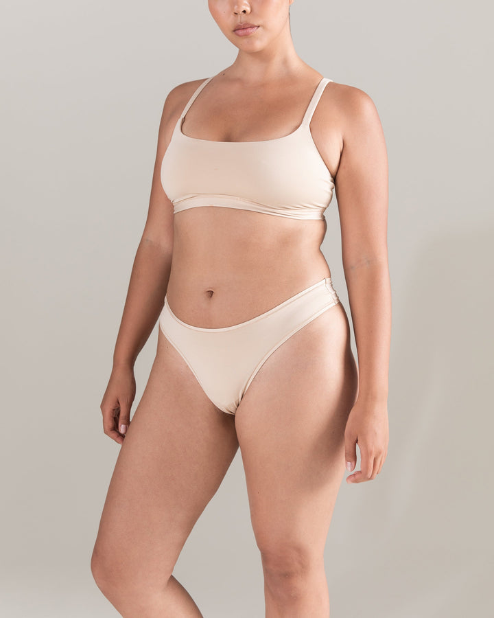The Stretch Dipped Thong - Bare 01