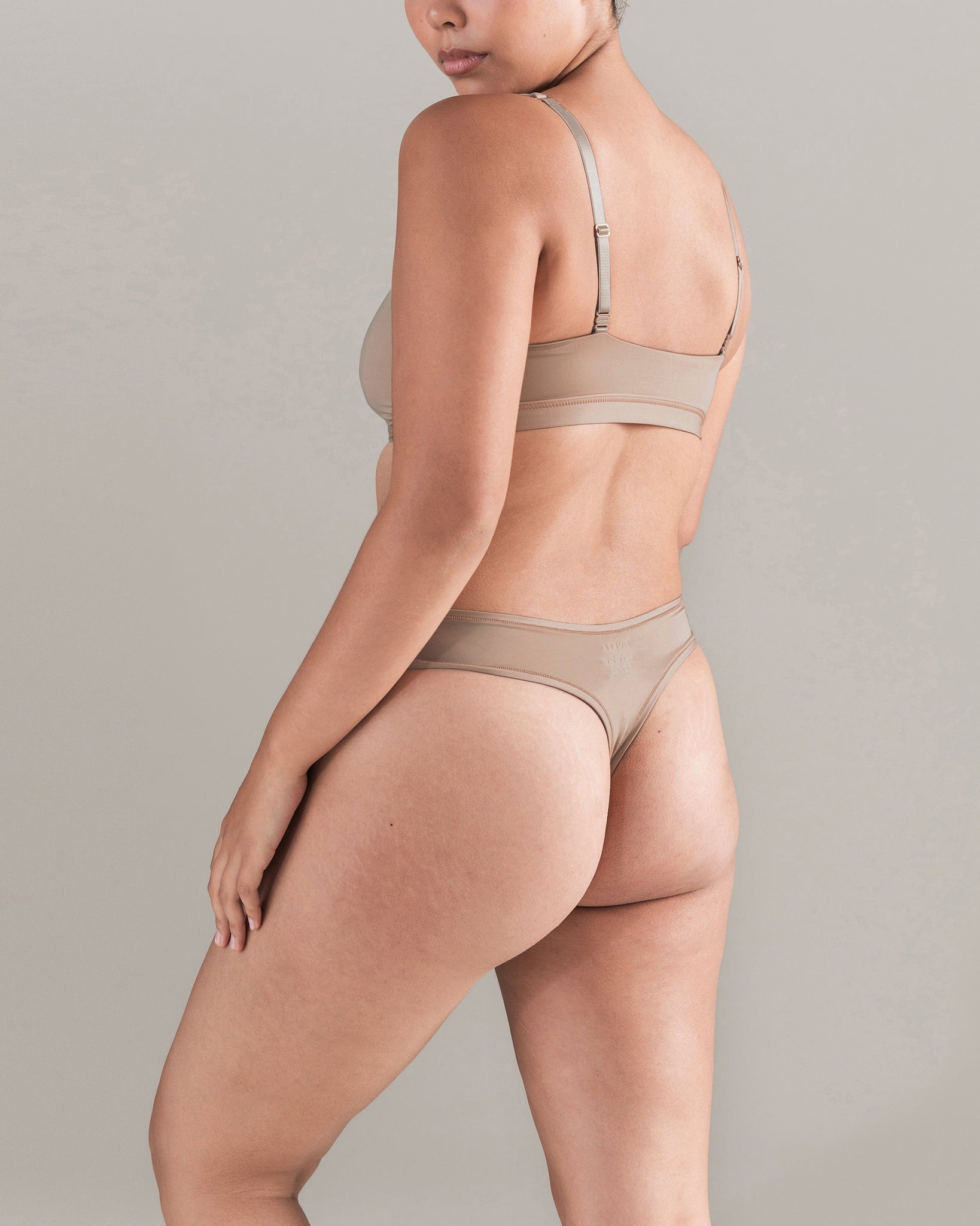 The Stretch Dipped Thong - Bare 03
