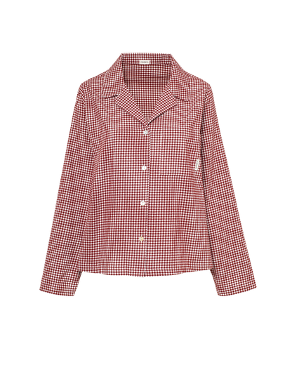 The Classic Flannel PJ Set - Mulberry Gingham