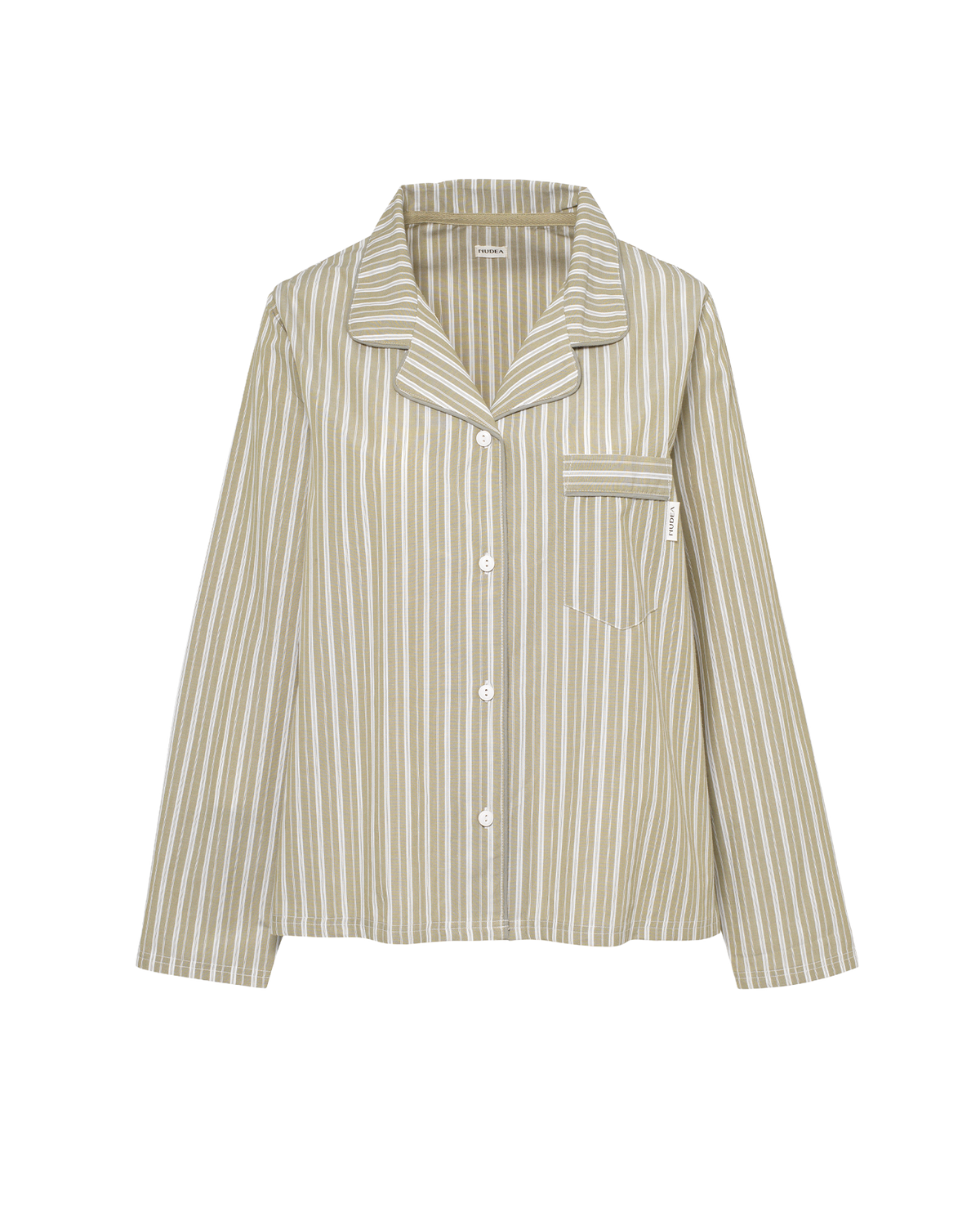 The Classic Poplin PJ Set  - Pistachio Stripe
