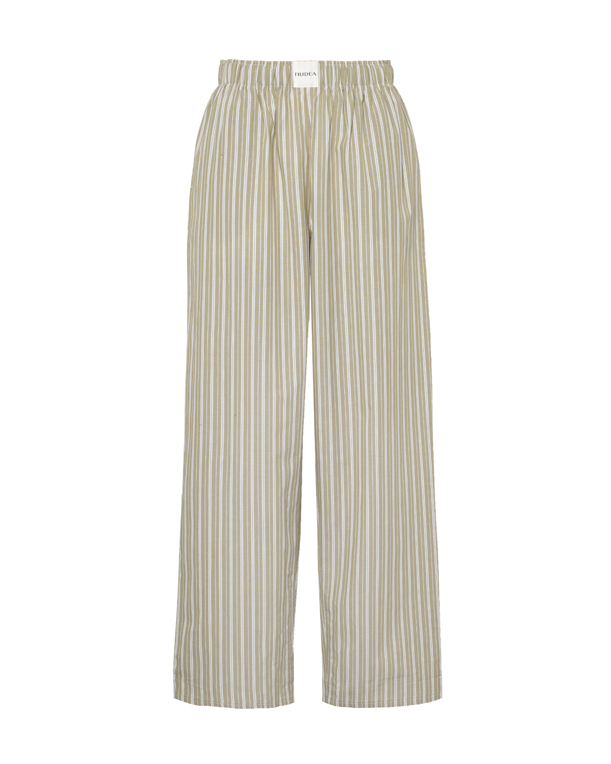 The Classic Poplin PJ Set  - Pistachio Stripe