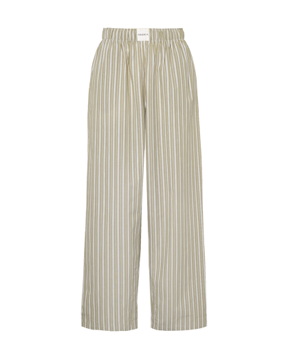 The Classic Poplin PJ Set  - Pistachio Stripe