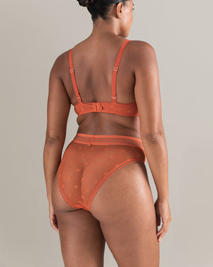 The Brazilian Brief Logo Mesh - Burnt Orange