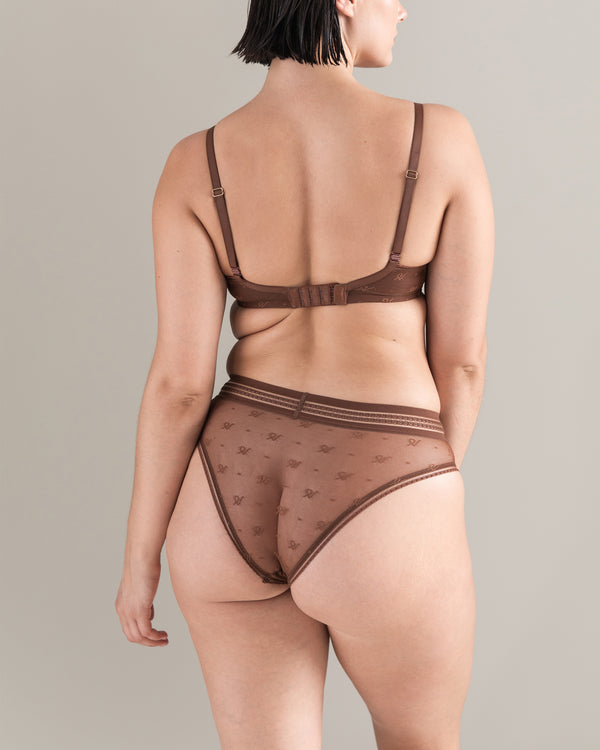 The Brazilian Brief Logo Mesh - Espresso
