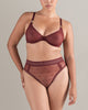 The Brazilian Brief Logo Mesh - Merlot