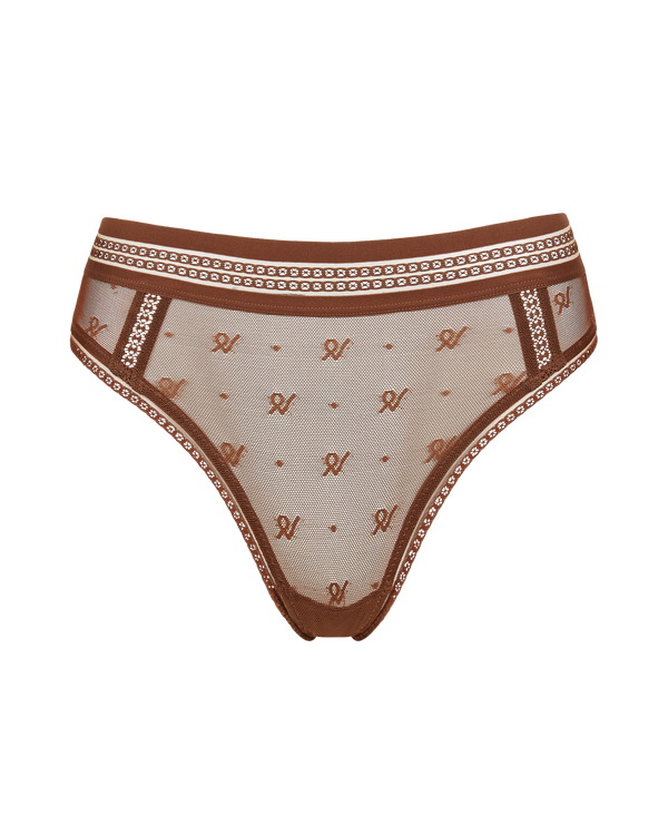 The Brazilian Brief Logo Mesh - Espresso
