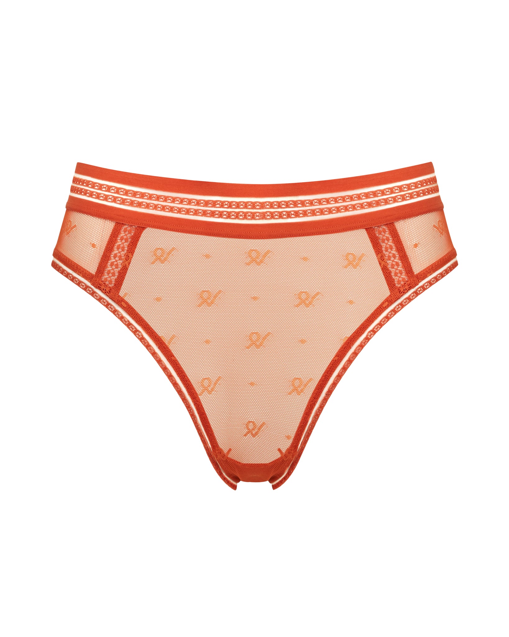 The Brazilian Brief Logo Mesh - Burnt Orange