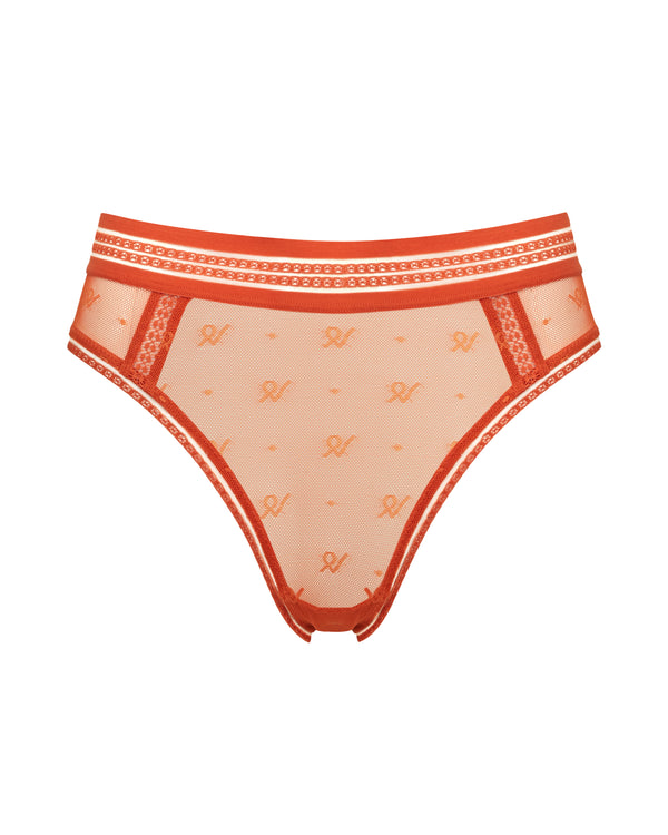 The Brazilian Brief Logo Mesh - Burnt Orange