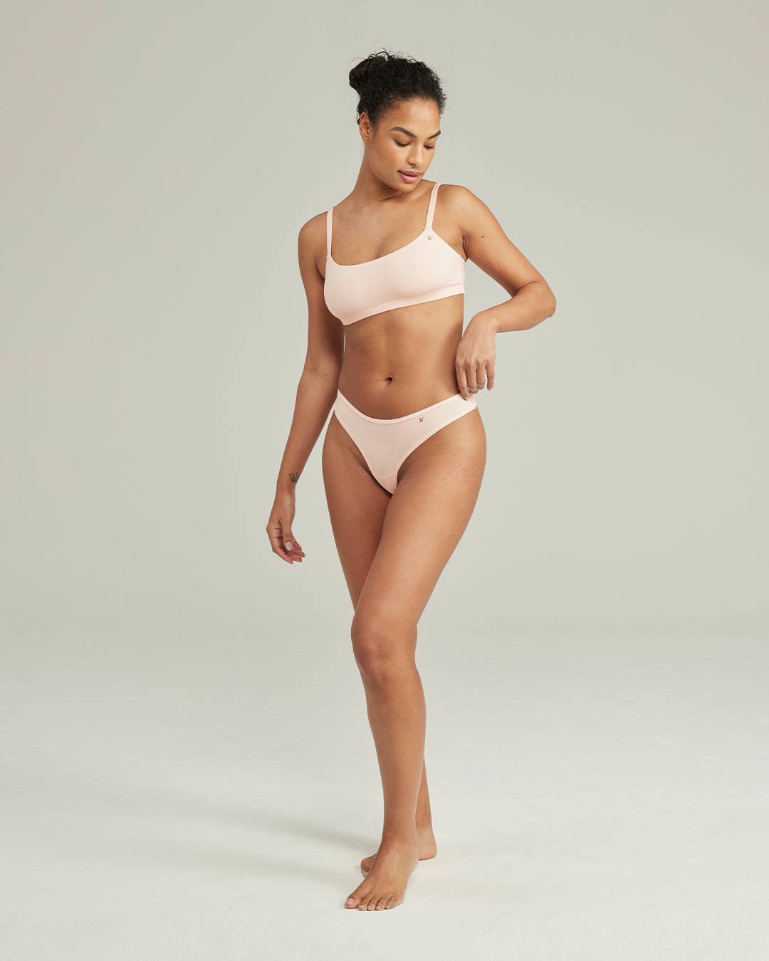 Stretch Dipped Thong Blush Pink