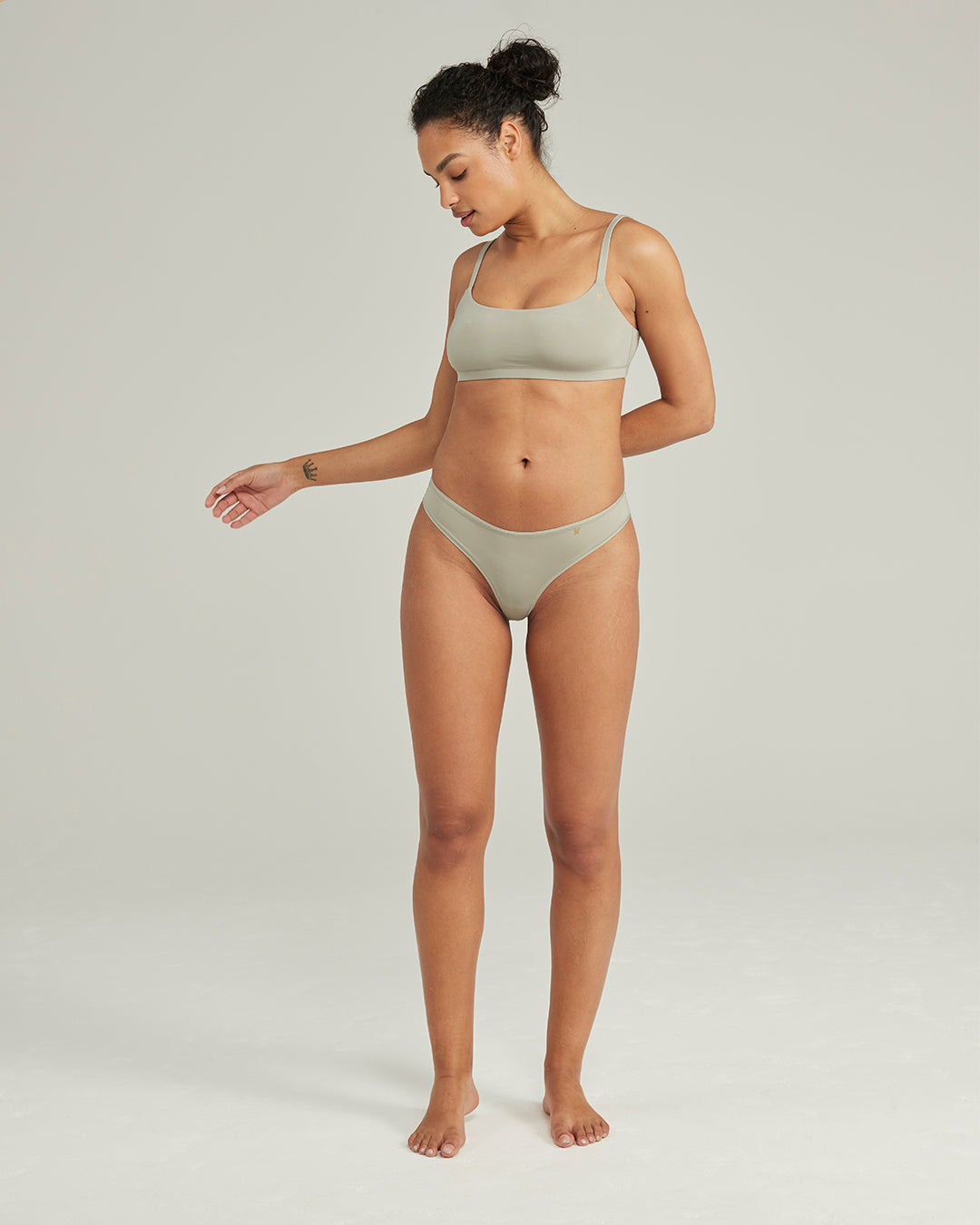 The Stretch Dipped Thong - Sage Green