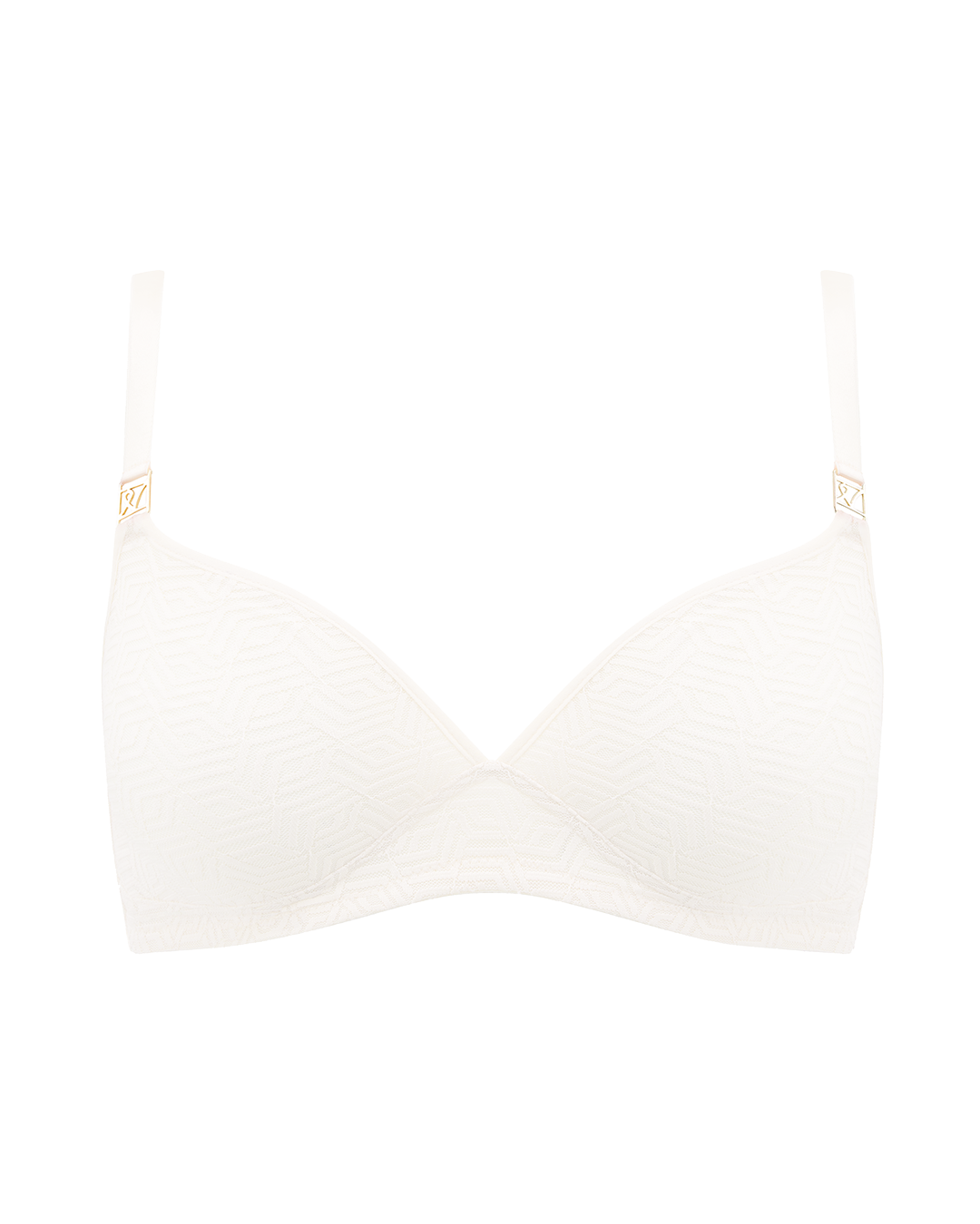 The Sheer Deco Easy Does It Bralette - Cotton White