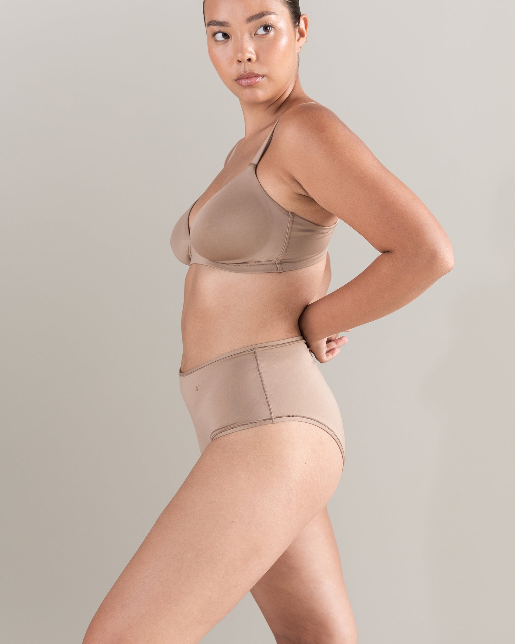 The High Waisted Brief - Bare 03