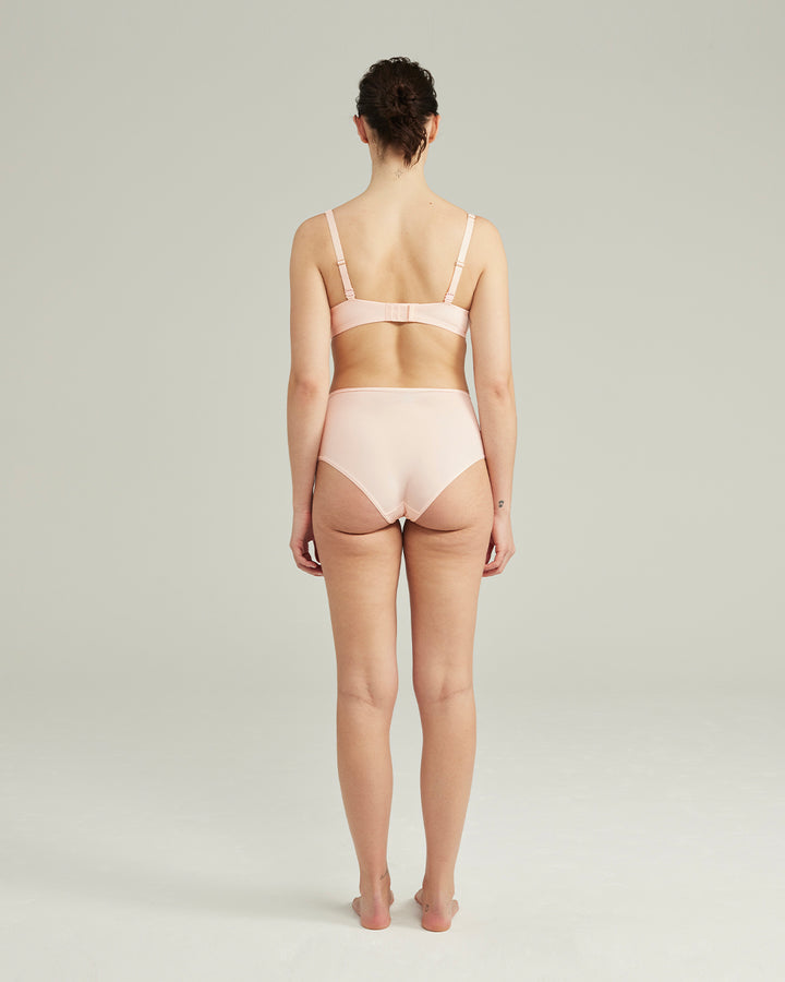 The Stretch High Waisted Brief - Blush Pink