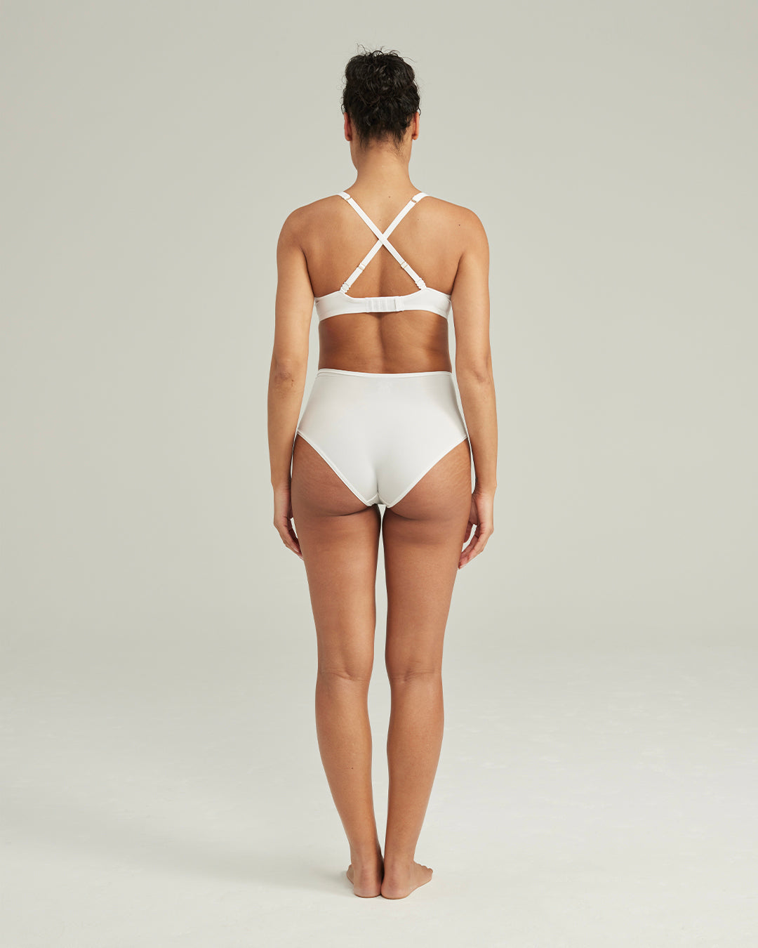 The Stretch High Waisted Brief - Cotton White